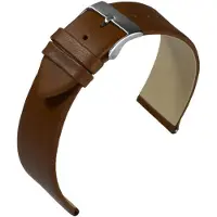 Eulit horlogeband - leer - 18 mm - bruin - metalen gesp