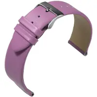 Eulit horlogeband - leer - 20 mm - paars - metalen gesp