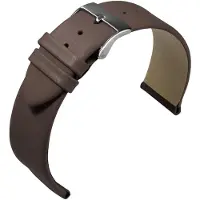 Eulit horlogeband - leer - 18 mm - taupe - metalen gesp