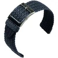 Eulit horlogeband - perlon - 22 mm - grijs - metalen gesp