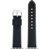 Eulit siliconen horlogeband geschikt voor Apple Watch 42/44/45/46 maat - Serie 1/2/3/4/5/6/7/8/9/10 + SE - silicon sport smart - 22 mm - zwart - edel metaal metalen gesp MAT - incl. adapter