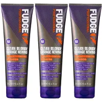 Fudge Clean Blonde Damage Rewind Violet Shampoo - 3x 250 ml