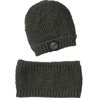 Vertbaudet Set muts met dino badge en snood jongens kaki