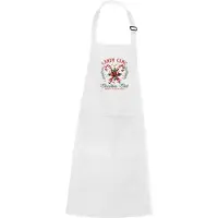Roly Wit schort met Full Color Candy Cane Christmas Club