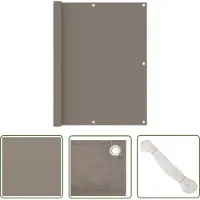 The Living Store Living Store Balkonprivacy scherm, taupe, 120x300 cm, Oxford-stof