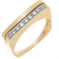 Orphelia RD-33035/54 - Ring - geelgoudkleurige 18 Karaat - Diamant 0.09 ct