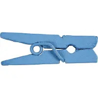 Packlinq Mini wasknijpers, L: 25 mm, B: 3 mm, blauw, 36 stuk/ 1 doos