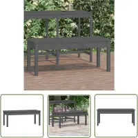 The Living Store De Living Store tuinbank, grijs, 109x44x45 cm, massief grenenhout