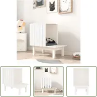The Living Store De Living Store kattenhuis, wit, 60x36x60 cm, massief grenenhout