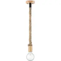 Home Sweet Home Landelijke Hanglamp Leonardo - hanglamp gemaakt van Touw - 11/11/115cm - geschikt voor E27 LED lichtbron - Pendellamp geschikt voor woonkamer, slaapkamer en keuken