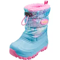 Playshoes Snowboots 'Regenbogen' lichtblauw / lichtgroen / lila / pink