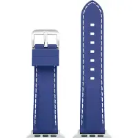 Eulit siliconen horlogeband geschikt voor Apple Watch 42/44/45/46 maat - Serie 1/2/3/4/5/6/7/8/9/10 + SE - silicon sport smart - 22 mm - blauw - edel metaal metalen gesp ZWART - incl. adapter