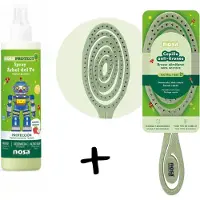 NOSA Protect Triple Action Tea Tree Spray 250ml met appelgeur & Detangler Brush Groen