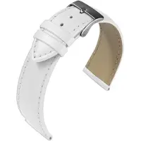 Eulit horlogeband - leer - 22 mm - wit - metalen gesp