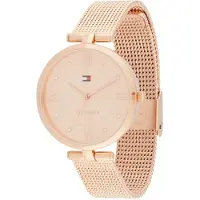 Tommy Hilfiger Analoog horloge 'ELLA' blauw / rose-goud / wit