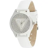 GUESS Analoog horloge zilver / transparant / wit
