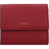 Furla Leren portemonnee Vitello Night Goccia Compact Wallet CILIEGIA d donkerrood