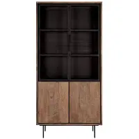 DTP Home Metropole vitrinekast teakhout 100x40x210cm