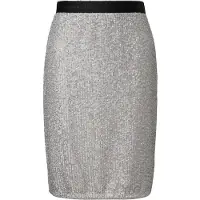 Comma casual identity Rok zwart / zilver