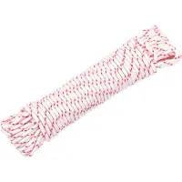 vidaXL Trekkoord startkoord wit en rood Ø3 mm 10 m nylon