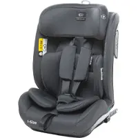 4Baby Kinderzitje met ISOFIX-systeem, geschikt voor kinderen van 9-36 kg, model Go-Fix I-Size, comfortabel tot 12 jaar, kleur: grafiet