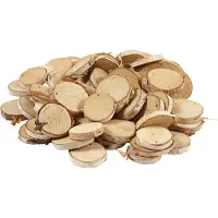 Packlinq Houten schijven met gat, d 35-45 mm, gatgrootte 4 mm, dikte 7 mm, 500 gr