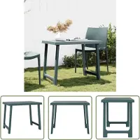 The Living Store De Living Store Campingtabel, kleur groen, afmetingen 79x56x64 cm, gemaakt van PP met een houtachtige uitstraling