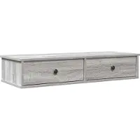 vidaXL Wandschap met lades 100x37,5x19 cm bewerkt hout grijs sonoma