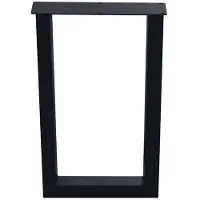 Furniture Legs Europe Stalen U tafelpoot zwart 60 bij 8 cm en hoogte 100 cm (8 x 8 cm)