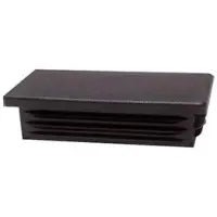 Furniture Legs Europe Inslagdop/meubeldop zwart rechthoek 10 bij 4 cm en hoogte 0,4 cm van kunststof - 4 stuks