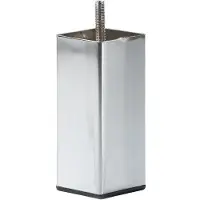 Furniture Legs Europe Stalen meubelpoot chroom vierkant 5 bij 5 cm en hoogte 12 cm (M8) (5 x 5 cm)