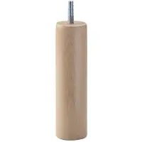 Furniture Legs Europe Meubelpoot rond Ø 4 cm en hoogte 15 cm van massief hout (M10)