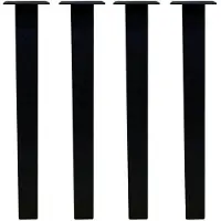Furniture Legs Europe Stalen tafelpoot zwart vierkant 6 bij 6 cm en hoogte 72 cm (6 x 6 cm) - 4 stuks