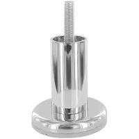 Furniture Legs Europe Stalen meubelpoot chroom rond ø 2,5 cm en hoogte 6 cm (M8)