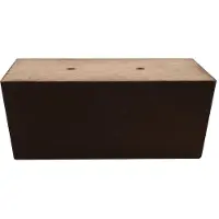 Furniture Legs Europe Meubelpoot bruin tapse rechthoek 11 bij 7,5 cm en hoogte 4,5 cm van massief beukenhout