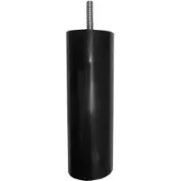 Furniture Legs Europe Meubelpoot zwart rond Ø 5 cm en hoogte 15 cm van kunststof (M8)