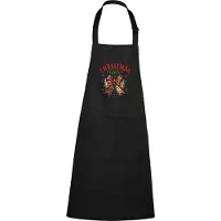 Roly Zwart schort met Full Color Christmas Girly Strik