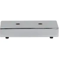 Furniture Legs Europe Stalen meubelpoot chroom rechthoek 18 bij 9,5 cm en hoogte 3,5 cm