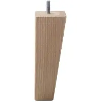 Furniture Legs Europe Meubelpoot vierkant 6 bij 6 cm en hoogte 17 cm van massief hout (M8) , taps 6 x 6 cm / 3,5 x 3,5 cm