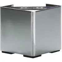 Furniture Legs Europe Stalen meubelpoot chroom vierkant 10 bij 10 cm en hoogte 10 cm (10 x 10 cm)