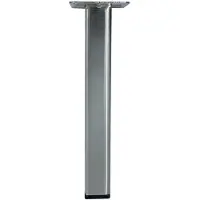 Furniture Legs Europe Stalen meubelpoot rvs look vierkant 2,5 bij 2,5 cm en hoogte 20 cm (2,5 x 2,5 cm)