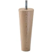 Furniture Legs Europe Meubelpoot conisch 5 bij 5 cm en hoogte 15 cm van massief hout (M10)