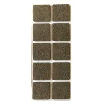 Furniture Legs Europe Plakvilt bruin vierkant 4,5 bij 4,5 cm en hoogte 0,35 cm van vilt - 10 stuks