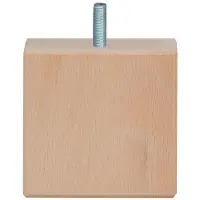 Furniture Legs Europe Meubelpoot vierkant 10 bij 10 cm en hoogte 10 cm van massief hout (M8)