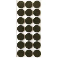 Furniture Legs Europe Plakvilt bruin rond Ø 3 cm en hoogte 0,35 cm van vilt - 21 stuks