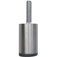 Furniture Legs Europe Stalen meubelpoot rvs look rond ø 2,5 cm en hoogte 4 cm (M8)