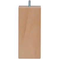Furniture Legs Europe Meubelpoot vierkant 7 bij 7 cm en hoogte 16 cm van massief hout (M8)