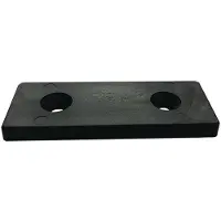 Furniture Legs Europe Glijder zwart rechthoek 6 bij 2,5 cm en hoogte 0,5 cm van massief kunststof - 8 stuks