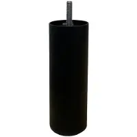 Furniture Legs Europe Stalen meubelpoot zwart rond ø 5 cm en hoogte 15 cm (M8)
