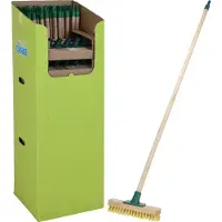 By Lille Vilde Schrobbezem Met Houten Steel Bruin bruin Hout Schrobborstel